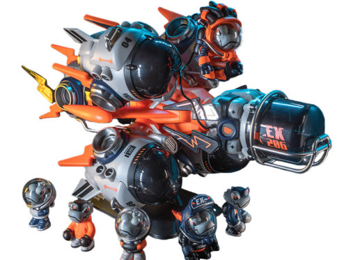 Chameleon 10th Generation Blind Box Spaceship Dragon Aerospace Series Assembled Model Trendy Play Ornament Handmade Doll