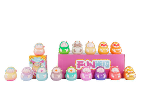 FUN Bubble Banana Family Blind Box Series 1: Creative Desk Accessories, Cute Figurines, Trendy Collectible Action Figures, and Gifts