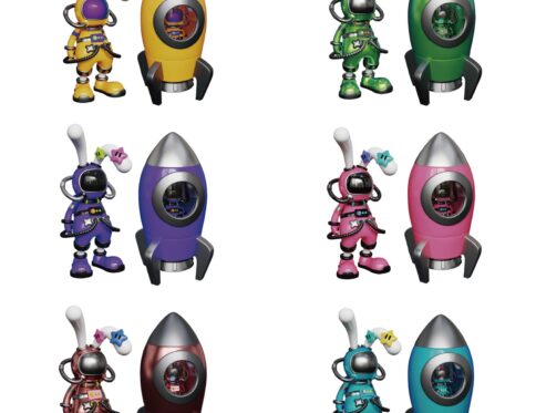 Rabbit Enthusiast Rabbit Trendy Space Rabbit Series Blind Box Handmade Ornament Super Cool Birthday Gift