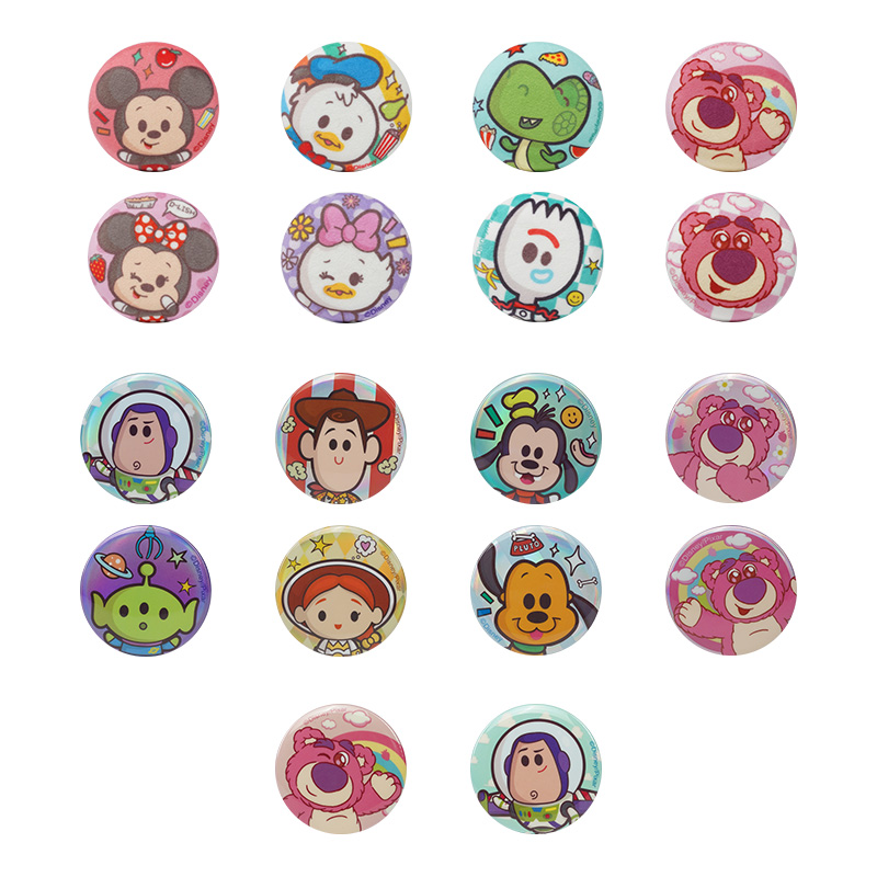 Disney Good Friends Series Tinplate Badge Blind Box Surrounding Brooch Handmade Cute Birthday Gift