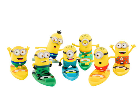Minions Surfing Series Phone Stand Blind Box Trendy Figurine Toys Action Figures Accessories Gifts