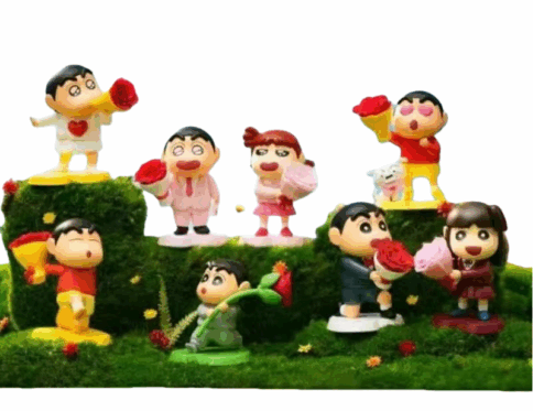Crayon Shin chan Eternal Flower Blind Box Flower World Series Trendy Play Male and Female Desktop Ornament Toy Gift