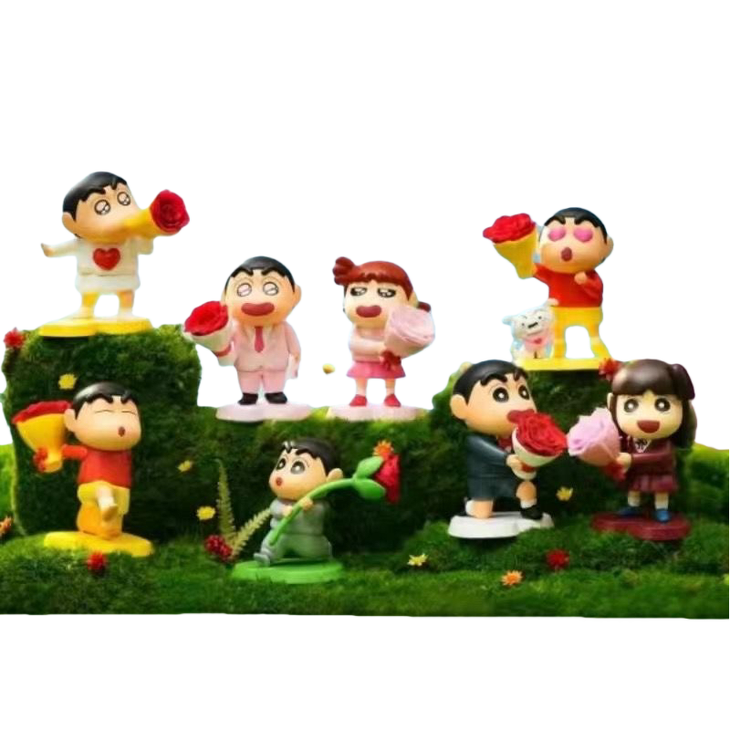 Crayon Shin chan Eternal Flower Blind Box Flower World Series Trendy Play Male and Female Desktop Ornament Toy Gift
