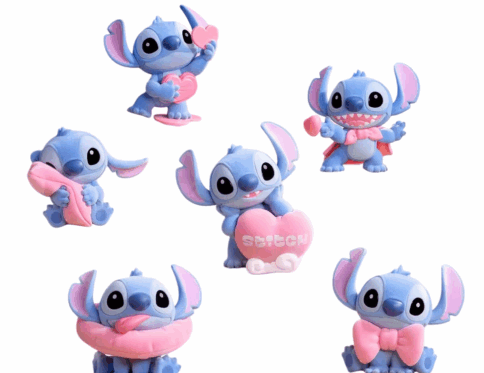 Stitch Warm Pink Blind Box Trendy Figures Cute Plush Toys Birthday Gifts for Girls Creative Desk Decorations